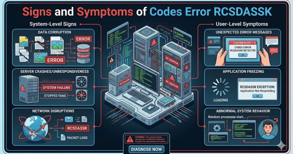 Signs and Symptoms of Codes Error RCSDASSK